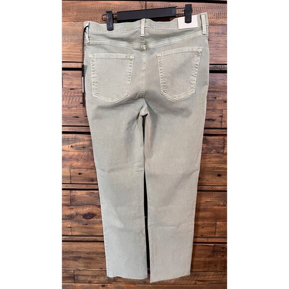 NWT EDWIN BREE High Rise Crop Women's Jeans in Sage Green Sz 31 - Picture 6 of 11